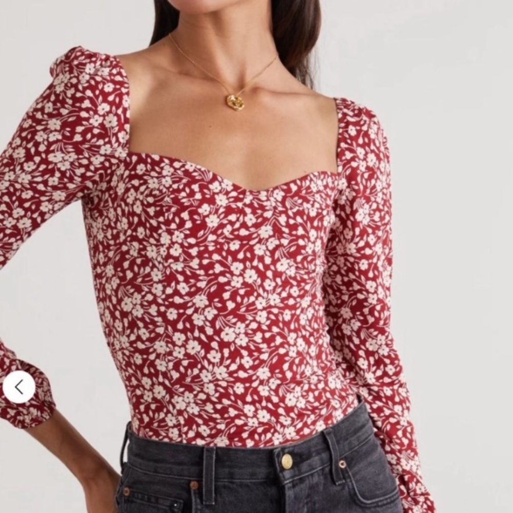 NWOT Reformation Reign Top Flower Girl - Picture 1 of 6